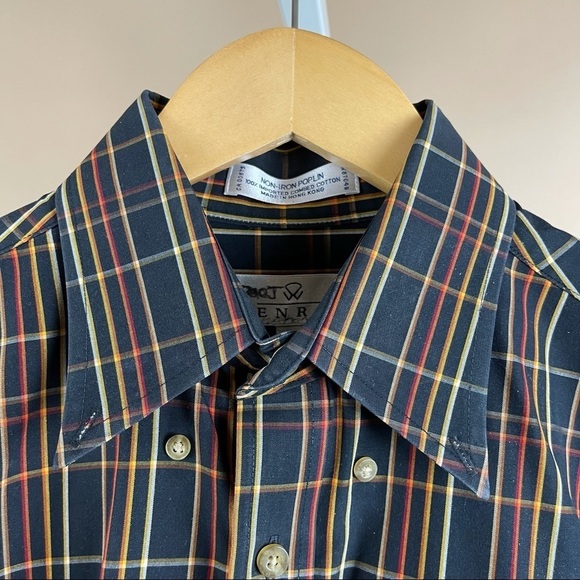 Enro Men’s Size Medium Non-Iron Poplin 100% Combed Cotton Dress Shirt Funky - Picture 4 of 12